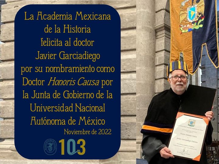 Javier Garciadiego, Honoris Causa UNAM