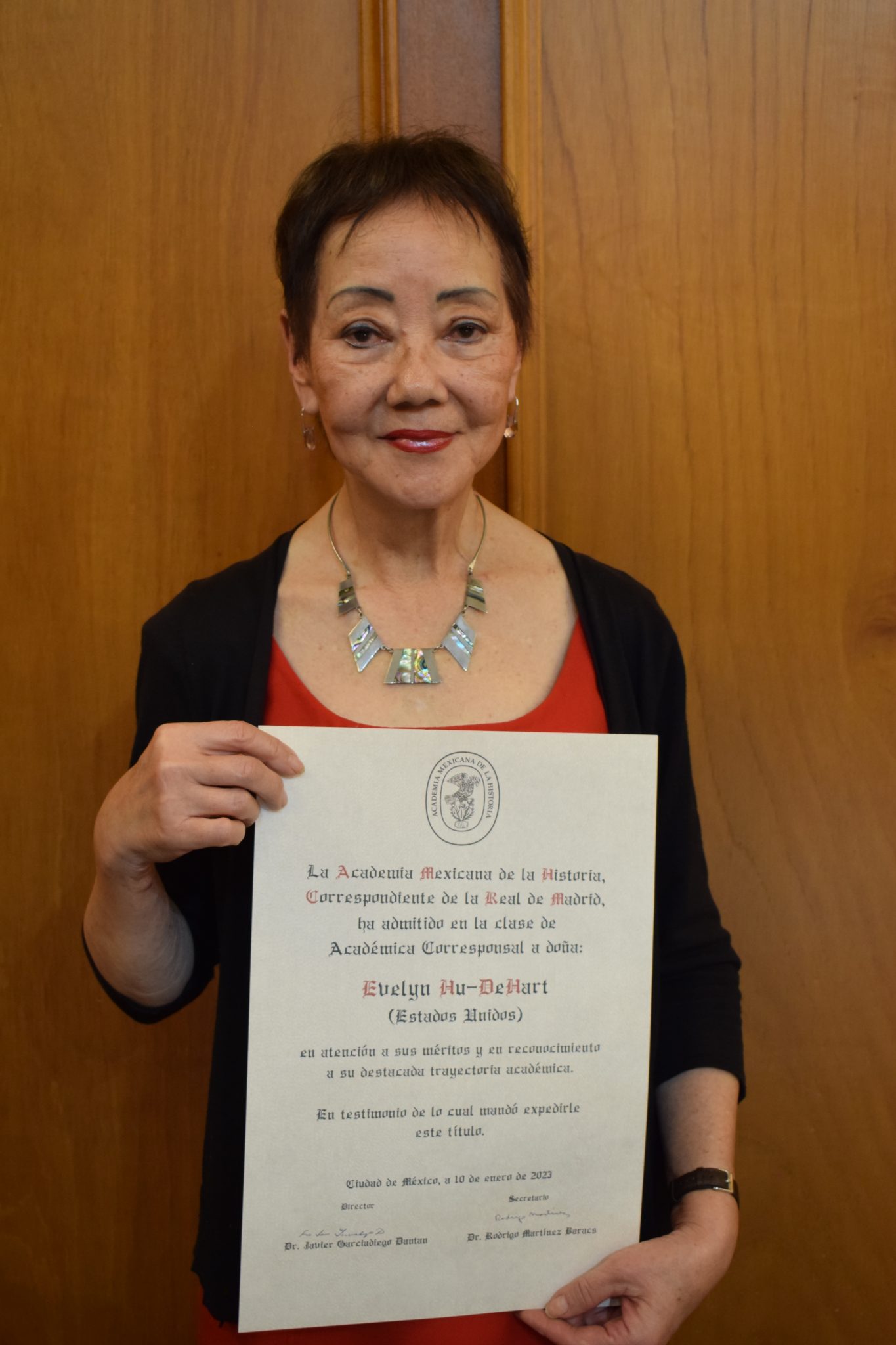Evelyn Hu-De Hart, ceremonia de ingreso a la Academia Mexicana de la Historia, ...enero 2023