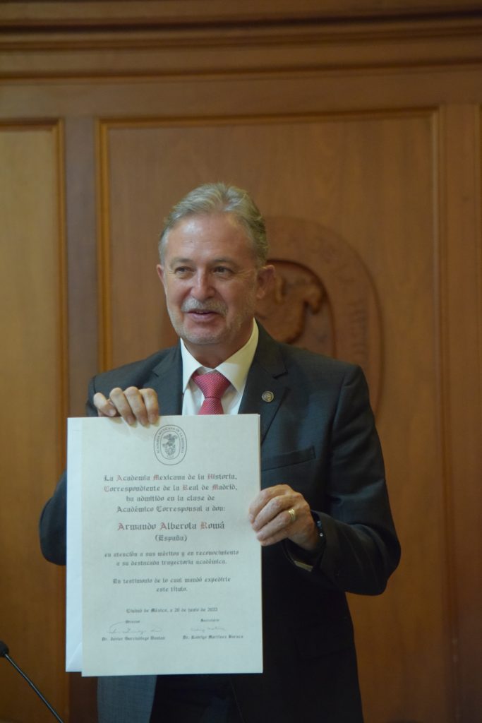 Armando Alberola Roma, ceremonia de ingreso a la Academia Mexicana de la Historia, 20 junio 2023